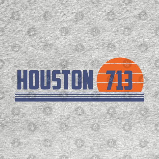 713 Houston Texas Area Code by Eureka Shirts